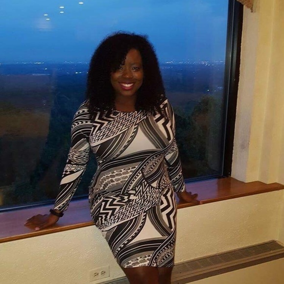 ASOS Curve black and white dress - Picture 4 of 4